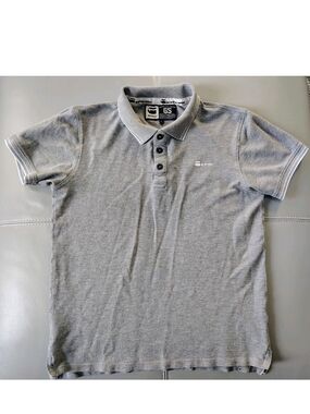 Men's G-Star Raw Grey Shirt Size M L Polo Logo